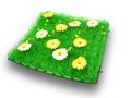 Grasmatte 25x25cm m.Blumen