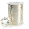 Splittband 2 Goldstreifen auf silber 10 mm 250m