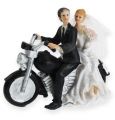 Brautpaarfigur auf Motorrad 16cm 