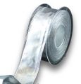Seidenband mit Draht Silber 40mm 25m