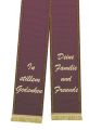 Trauerband bedruckt 125mm x 75cm aubergine