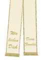 Trauerband bedruckt 125mm x 75cm creme