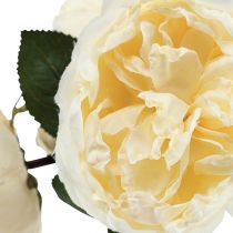 Artikel Künstliche Rosen Creme 48cm 3 Stück aus Textil und Kunststoff