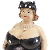 Dekofigur mollige Frau Damen Figur Baddeko H16cm 2er-Set