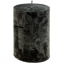 Schwarze Kerzen Durchgefärbte Stumpenkerzen 60x80mm 4St