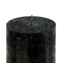 Schwarze Kerzen Durchgefärbte Stumpenkerzen 60x80mm 4St