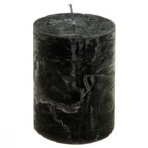 Schwarze Kerzen Durchgefärbt Stumpenkerzen 85x120mm 2St