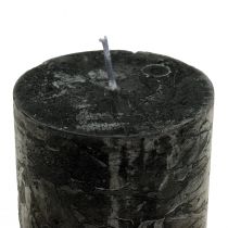 Schwarze Kerzen Durchgefärbt Stumpenkerzen 85x120mm 2St