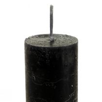 Stabkerzen durchgefärbt Schwarze Kerzen 34×240mm 4St