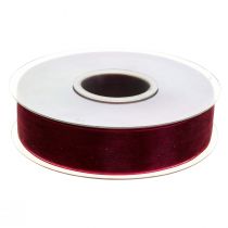 Artikel Organzaband Stoffband Organza Bordeaux 25mm 50m