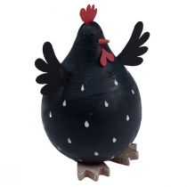 Artikel Deko Huhn Schwarz Holzdeko Henne Osterdeko Holz H13cm