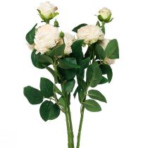 Kunstrosen Creme Künstliche Rosen Dry Look 53cm 3St