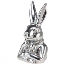 Artikel Dekofigur Hasenbüste Silber Keramik H23cm für Osterdekoration