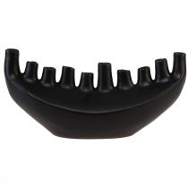 Artikel Vase Keramik Schiff Tischdeko Schwarz Abstrakt Modern H15cm