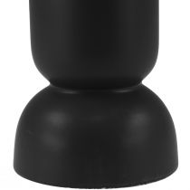 Artikel Keramikvase Schwarz Oval Ø11cm H25,5cm – Moderne Tischdekoration für Frisch- und Trockenblumen