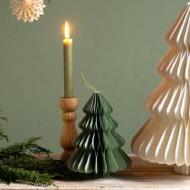 Artikel Papier Weihnachtsbaum Mint Silber Glitter Deko H20cm Set 5