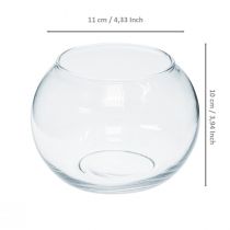 Artikel Kugelvase Glas Blumenvase Rund Glas Deko H10cm Ø11cm