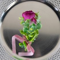 Artikel Transparente Hochzeitsanstecknadeln aus Kunststoff und Metall, 5cm, Silber, 50 Stück