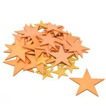 Artikel Holzsterne Streudeko Orange Ø3,5/5,5/7cm 48 Stück