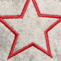 Artikel Filzsterne Christbaumschmuck Beige Rot 13cm 6er Set Deko