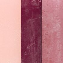 Artikel Durchgefärbte Stumpenkerzen 12er-Set, 70x120 mm, Beerentöne, für Dekoration