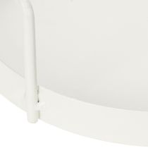 Artikel Pflanzschale aus Metall, rund, Weiss, 18 cm, für Haus und Garten