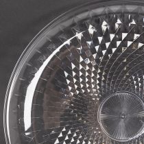 Artikel Dekoteller rund transparent mit Fuss 32 cm