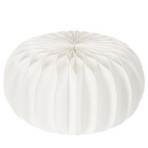 Artikel Wabenpapier Kürbis rund 24 cm weiss für Trockenblumen und Herbstdeko, 4 Stück