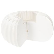 Artikel Wabenpapier Kürbis rund 24 cm weiss für Trockenblumen und Herbstdeko, 4 Stück