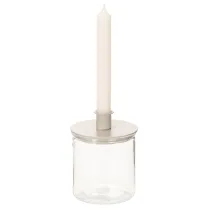 Artikel Rundes Windlicht aus klarem Glas 12 cm im 2er-Set