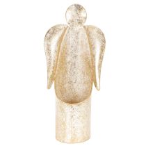 Artikel Kerzenhalter Engel aus Metall in Gold, 27 cm hoch