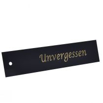 Anhänger Unvergessen Trauer Schwarz Gold 20x4,5cm 12St