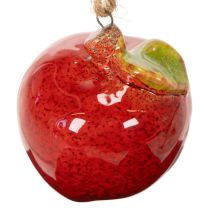 Artikel Herbstdeko Apfel 5cm aus Keramik zum Hängen, 4er-Set