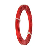 Artikel Aluminium Flachdraht Rot 5mm x 1mm 2,5m für Dekoration und Floristik