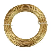 Artikel Goldener Aluminiumdraht 2mm ø, 60m Länge, 500g – Bastel- und Dekodraht für Gestecke und Dekorationen