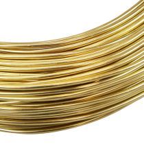 Artikel Goldener Aluminiumdraht 2mm ø, 60m Länge, 500g – Bastel- und Dekodraht für Gestecke und Dekorationen