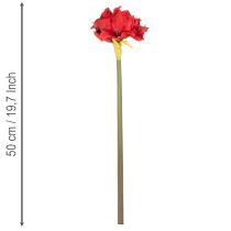 Artikel Künstliche Amaryllis Blume Rot mit Stiel 50 cm Weihnachtsdeko