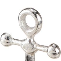 Artikel Anker Deko Metall auf Holz Sockel Silber Natur H21cm