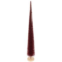 Artikel Dekorativer schlanker Kunst-Tannenbaum auf Holzsockel 60 cm Rot