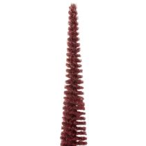 Artikel Dekorativer schlanker Kunst-Tannenbaum auf Holzsockel 60 cm Rot