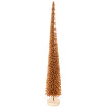 Artikel Deko Tannenbaum schlank mit Holzfuss 40cm in Senfgelb 3er-Set