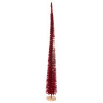 Artikel Deko-Tannenbaum aus Kunststoff schlank mit Holzfuss 80 cm rot