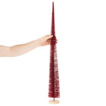 Artikel Deko-Tannenbaum aus Kunststoff schlank mit Holzfuss 80 cm rot