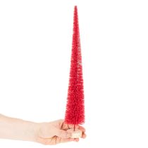 Artikel Deko Tannenbaum schmal künstlich Rot mit Holzsockel 40 cm 3er-Set