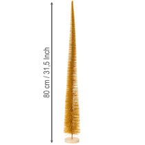 Artikel Deko Tannenbaum 80cm Kunststoff Senfgelb mit Holzfuss