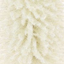 Artikel Tannenbaum Dekobaum aus Kunststoff mit Holzfuss, 40 cm, weissgrau, Set mit 3 Stück für saisonale Dekoration