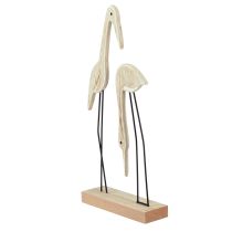 Artikel Holz-Aufsteller Kranich-Paar Natur 27,5×13 cm