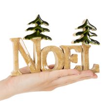 Artikel Weihnachtsdeko Aufsteller Noel Holz 18 cm mit zwei Tannen
