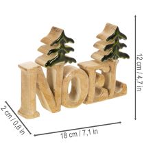 Artikel Weihnachtsdeko Aufsteller Noel Holz 18 cm mit zwei Tannen
