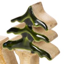 Artikel Weihnachtsdeko Aufsteller Noel Holz 18 cm mit zwei Tannen